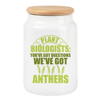 Professeur de biologie Biologiste Biologiste en microbiologie - Boîte à biscuits avec couvercle en bois - blanc - Devant
