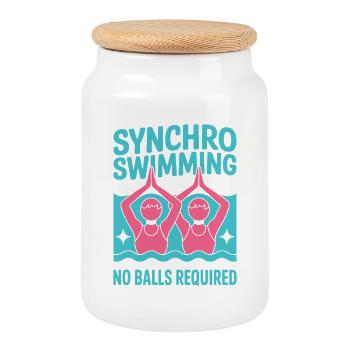 Synchronschwimmen Kunstschwimmen Wassersport - Keksdose mit Holzdeckel - Weiß - Vorne