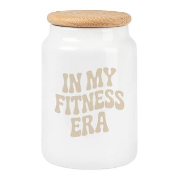 À mon époque de remise en forme musculation entraînement de motivation - Boîte à biscuits avec couvercle en bois - blanc - Devant