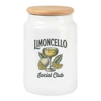 Limoncello Club Vintage - Keksdose mit Holzdeckel - Weiß - Vorne