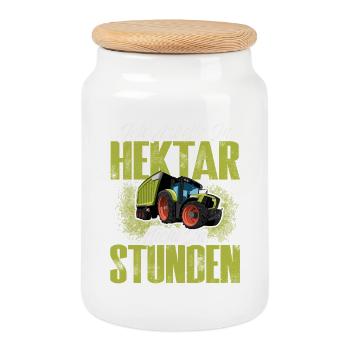 Landwirt - Keksdose mit Holzdeckel - Weiß - Vorne