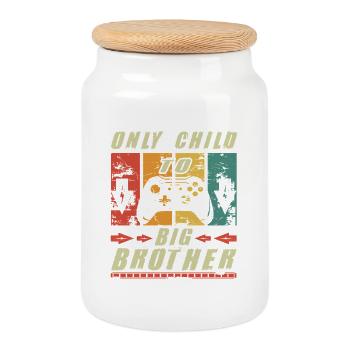Big Brother Level Load Only Child Level Complete - Keksdose mit Holzdeckel - Weiß - Vorne