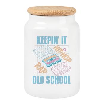 Keepin It Cassette Era Lyrical Culture Jam - Cookie Jar with Wooden Lid - white - Front