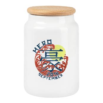 Japan Hero since September 2016 Geburtstaggeschenk - Keksdose mit Holzdeckel - Weiß - Vorne