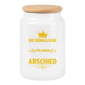 JGA Team Bräutigam Junggesellenabschied - Keksdose mit Holzdeckel - Weiß - Vorne
