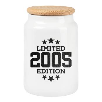 ÉDITION LIMITÉE 21E ANNIVERSAIRE 2005 - Boîte à biscuits avec couvercle en bois - blanc - Devant