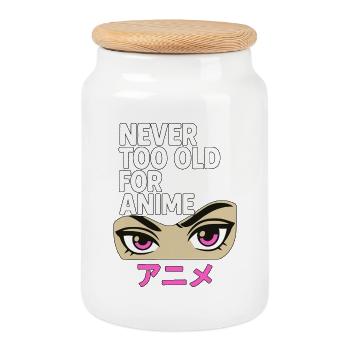 Jamais trop vieux pour la conception de streetwear d’anime au Japon - Boîte à biscuits avec couvercle en bois - blanc - Devant