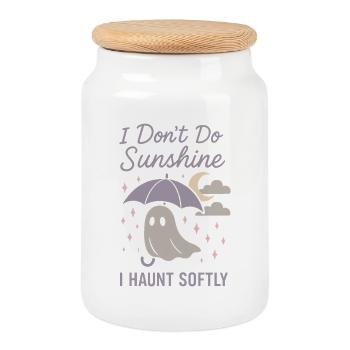 Effrayant Doux Pastel Goth Kawaii Halloween Mignon - Boîte à biscuits avec couvercle en bois - blanc - Devant