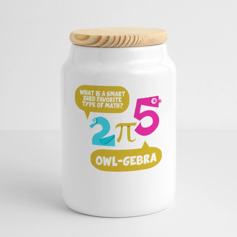 Math Math Math Professeur de mathématiques Mathématicien Boîte à biscuits avec couvercle en bois