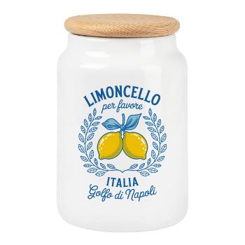 Limoncello Per Favore Italy Golfo di Napoli - Boîte à biscuits avec couvercle en bois - blanc - Devant