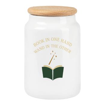 Booktok Fantasy Bookish Humour Cadeau pour - Boîte à biscuits avec couvercle en bois - blanc - Devant