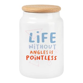 Math Math Teacher Saying Math Teacher Funny - Cookie Jar with Wooden Lid - white - Front
