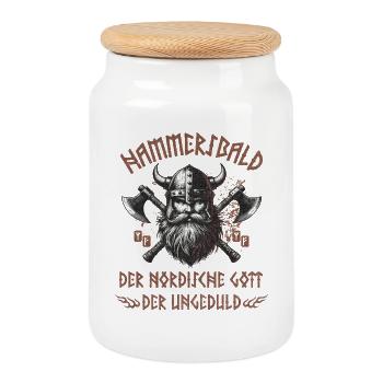 Hammersbald - Boîte à biscuits avec couvercle en bois - blanc - Devant