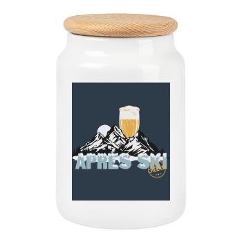 Après Ski Party – Prost auf die Piste! - Keksdose mit Holzdeckel - Weiß - Vorne
