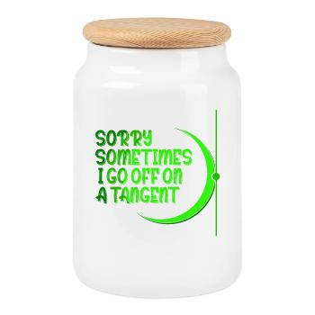 Funny Math Sayings Math Teacher - Cookie Jar with Wooden Lid - white - Front