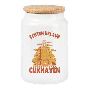 North Sea Holidays REAL HOLIDAYS ARE ONLY AVAILABLE IN - Cookie Jar with Wooden Lid - white - Front