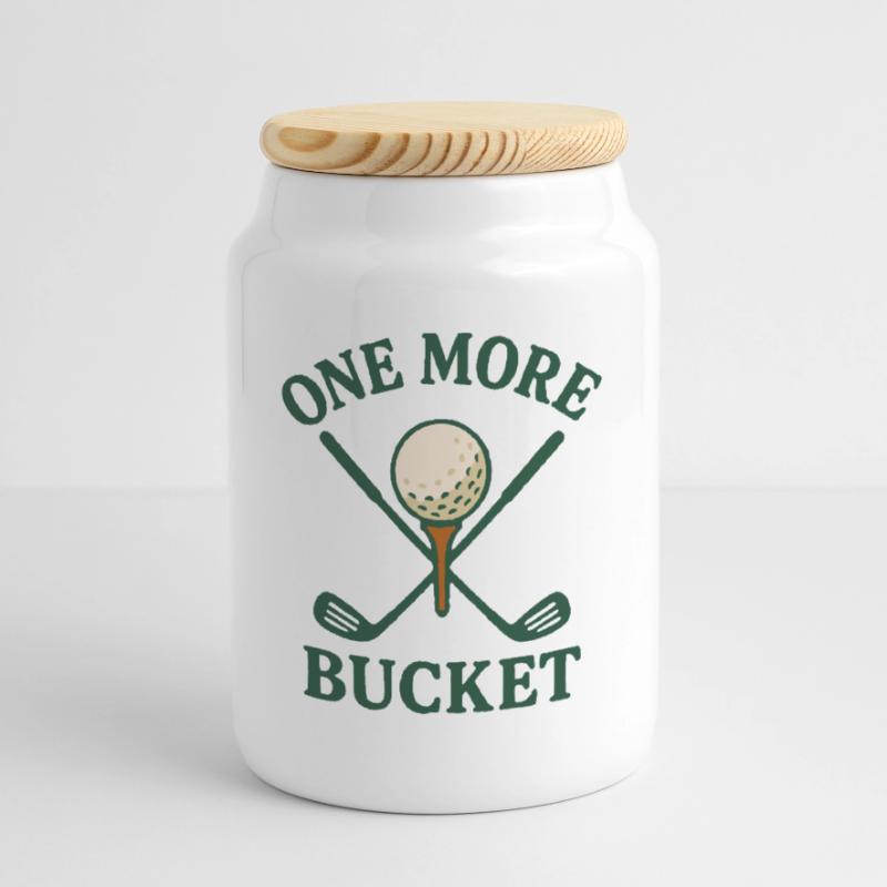 Ein weiterer Eimer Golfschläger Fun Design Keksdose mit Holzdeckel