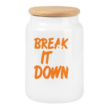 Break It Down Rhythm Motion Dance Power - Cookie Jar with Wooden Lid - white - Front