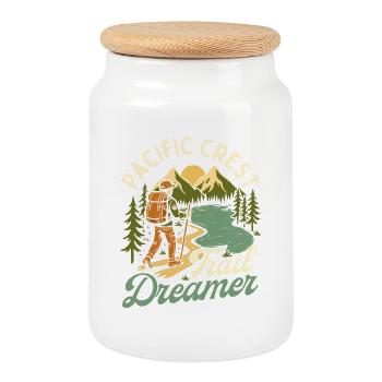 Pacific Crest Trail Dreamer Wildnis Trekking - Keksdose mit Holzdeckel - Weiß - Vorne
