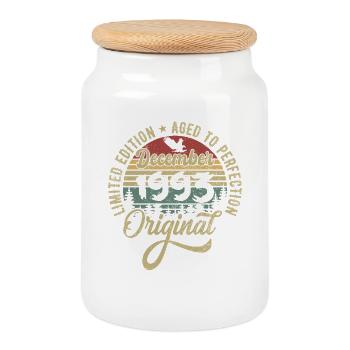 December 1993 - Legend since December 1993 - Cookie Jar with Wooden Lid - white - Front