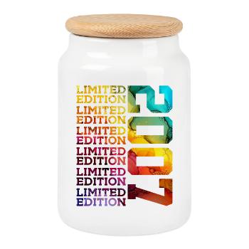 LIMITED EDITION 2007 19 YEARS 19TH BIRTHDAY - Cookie Jar with Wooden Lid - white - Front