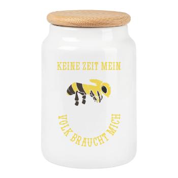 Pas de temps ma colonie a besoin de moi apiculteur - Boîte à biscuits avec couvercle en bois - blanc - Devant