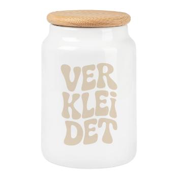 Disguised costume disguise carnival carnival - Cookie Jar with Wooden Lid - white - Front