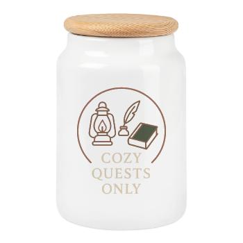 Booktok Fantasy Bookish Humour Cadeau pour - Boîte à biscuits avec couvercle en bois - blanc - Devant