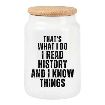 Professeur d’histoire Nerd drôle pour l’historien - Boîte à biscuits avec couvercle en bois - blanc - Devant