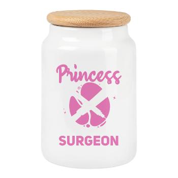 Surgeon's dreams instead of princess - Cookie Jar with Wooden Lid - white - Front