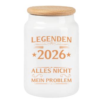 Retraite 2026 Collègue de travail Legend à la retraite - Boîte à biscuits avec couvercle en bois - blanc - Devant