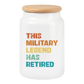 This Military Legend Retired - Keksdose mit Holzdeckel - Weiß - Vorne