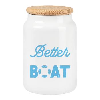 Kayak Kayaker Gifts Water Sports Outfits - Cookie Jar with Wooden Lid - white - Front