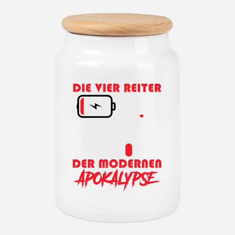 Computer DIE VIER REITER DER MODERNEN APOKALYPSE - Keksdose mit Holzdeckel - Weiß