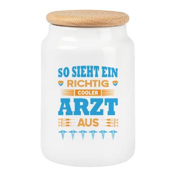 Pflegerin Geschenke Pflege Lustig Krankenpflegerin - Keksdose mit Holzdeckel - Weiß - Vorne