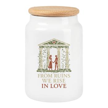 Antike Liebesmythologie Romantik Vintage - Keksdose mit Holzdeckel - Weiß - Vorne