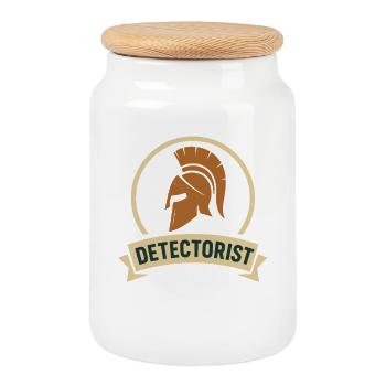 Détecteur de métaux Détection de métaux Treasure Hunter - Boîte à biscuits avec couvercle en bois - blanc - Devant