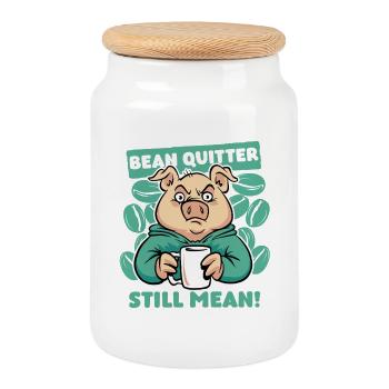 Sevrage du café décaféiné ex-buveur de café - Boîte à biscuits avec couvercle en bois - blanc - Devant