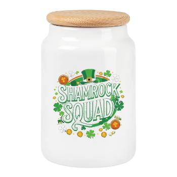 Shamrock Squad: Green Spell - Cookie Jar with Wooden Lid - white - Front