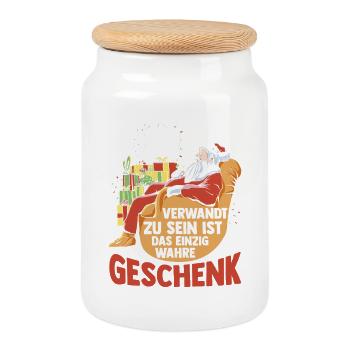 Bogenschütze Bogensport Bogenschießen - Keksdose mit Holzdeckel - Weiß - Vorne