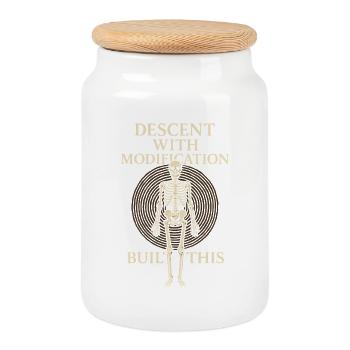 Charles Darwin Don Natural - Boîte à biscuits avec couvercle en bois - blanc - Devant