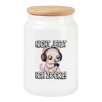Cadeaux de gamer Tenues de jeu Jeux vidéo de jeu - Boîte à biscuits avec couvercle en bois - blanc - Devant