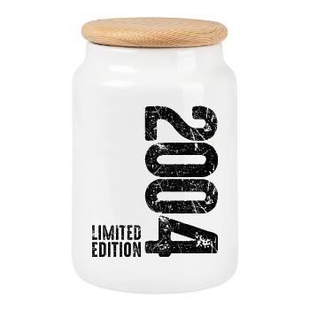  22. Geburtstag Vintage Geschenk Jahrgang 2004 - Keksdose mit Holzdeckel - Weiß - Vorne