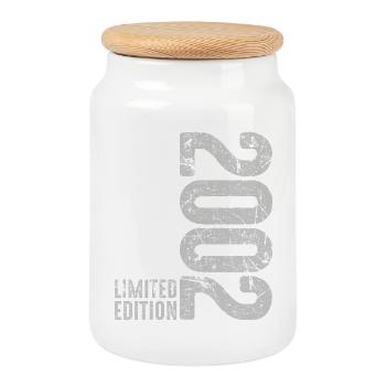 24th Birthday 24 Years Limited Edition 2002 - Cookie Jar with Wooden Lid - white - Front