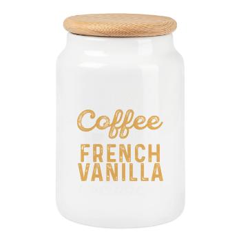 Who put Coffee in my french vanilla creamer? - Keksdose mit Holzdeckel - Weiß - Vorne