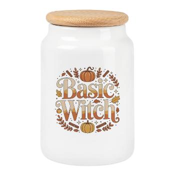 Witchcraft Basic Witch Enchanted Tarot Reading - Cookie Jar with Wooden Lid - white - Front