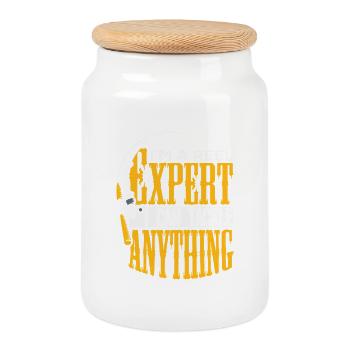 Angler Fisherman Petri Disciple Saying Fishing Funny - Cookie Jar with Wooden Lid - white - Front