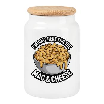 Mac & Cheese Fan - I’m Just Here - Keksdose mit Holzdeckel - Weiß - Vorne