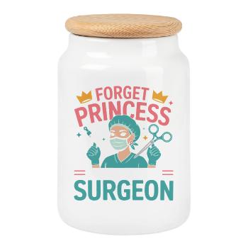 I want to be a surgeon - Cookie Jar with Wooden Lid - white - Front