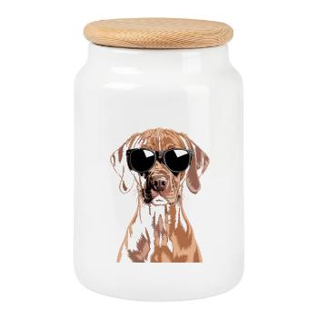 Vizsla - Keksdose mit Holzdeckel - Weiß - Vorne